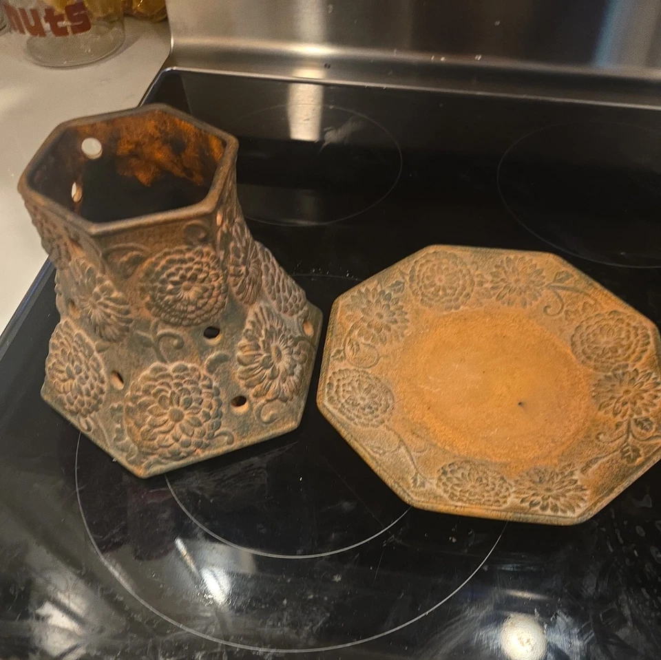 Tarro de velas Yankee sombra de velas y plato a juego mamá terracota Foto 2 de 3