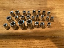 Assorted Sizes Lot Sockets 24 Pieces Made In Taiwan Mm Standard
