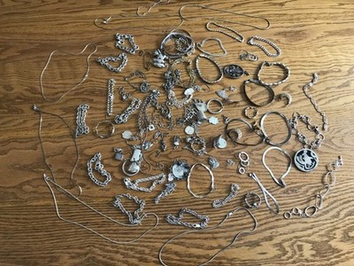 Misc. Sterling Silver 542 Grams!-approx a full pound of pure silver