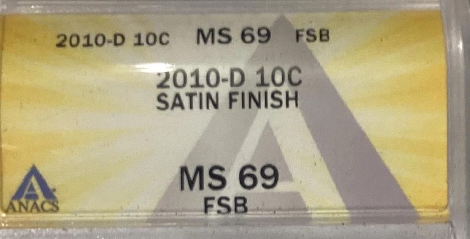 2010 D Roosevelt Dime ANACS MS69 FSB - Image 3 of 4