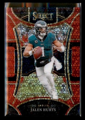 2023 Panini Select #476 Jalen Hurts Disco Red Prizms #/49 The BallCap Exec