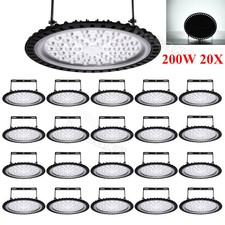 20x 200W UFO LED High Bay Light Shop Lights Warehouse Commercial Lighting Lamp