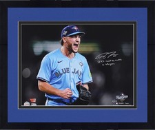 Framed Trey Yesavage Blue Jays Signed 2025 WS Champs 16x20 Photo w/Inscs - LE 25