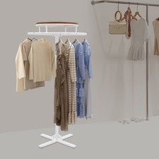 Round Clothing Rack Clothes Display Shelf Floor-standing Garment Hanging Stand