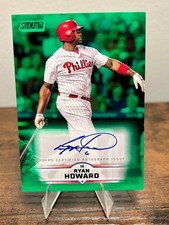 2025 Topps Stadium Club Ryan Howard SCBA-RHW /5 On Card Auto Green