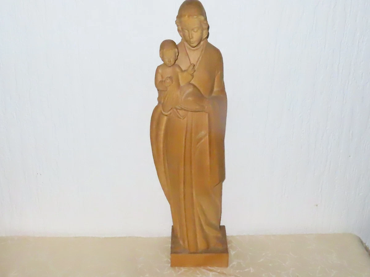 Heiligenfigur Holzfigur " Heilige Maria mit Jesuskind" ! N2