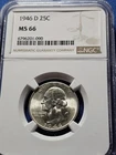 A 1946 D Washington Quarter NGC MS66!!!