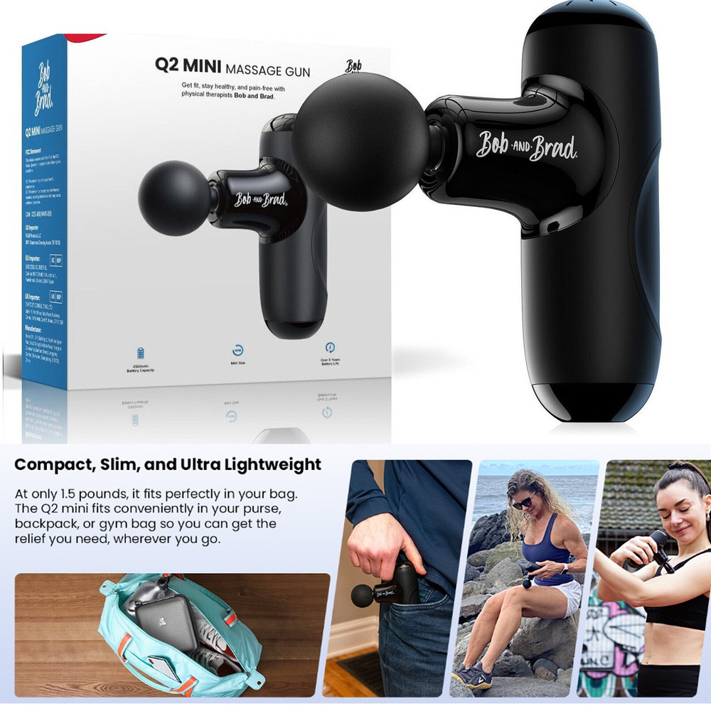 Bob and Brad Q2 Mini Massage Gun for Deep Tissue Pain Relief  