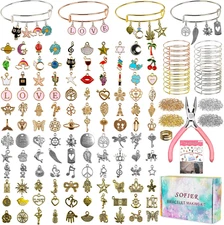 542Pcs Bangle Bracelet Making Kit DIY Jewelry Making Kit and Supplies Expandable