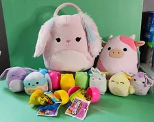 Squishmallows Easter Basket Bundle Bop the Bunny + Reshma + Clip-Ons & More!