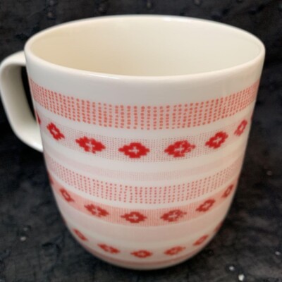 Iittala Sarjaton Tikki Red Mug Cup 360ml Pair Set Used F/S From