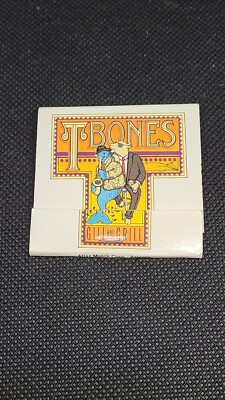 Vintage T Bonz Gill & Grill Restaurant Matchbook South Carolina Advertising Full