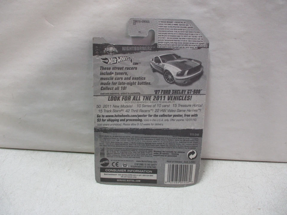 Ford Shelby GT-500 2007 Nightburnerz A Hot Wheels Foto 2 de 2