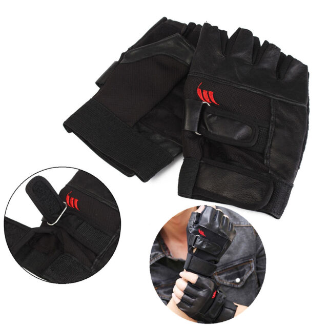 Men Weight Lifting Gym Exercise Training Sport Fitness Sports Leather Gloves-qk