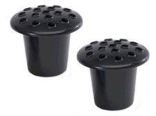 2x Grave Pots with Lids Cemetery Memorial Flower Vase Inserts for Graves
