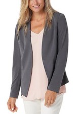 Belle by Kim Gravel Blazer with Hip Zippers Graphite