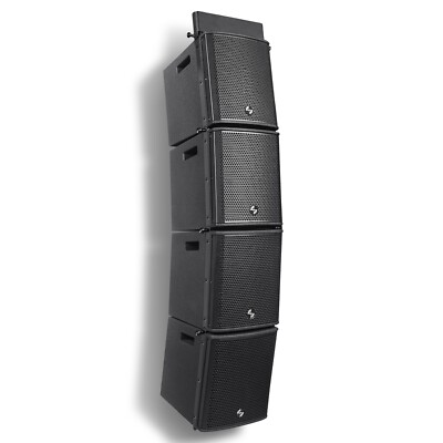 Sound Town Line Array Four Compact 6 x 3'' PA Speakers Flying Frame (ZETHUS-M3X4)