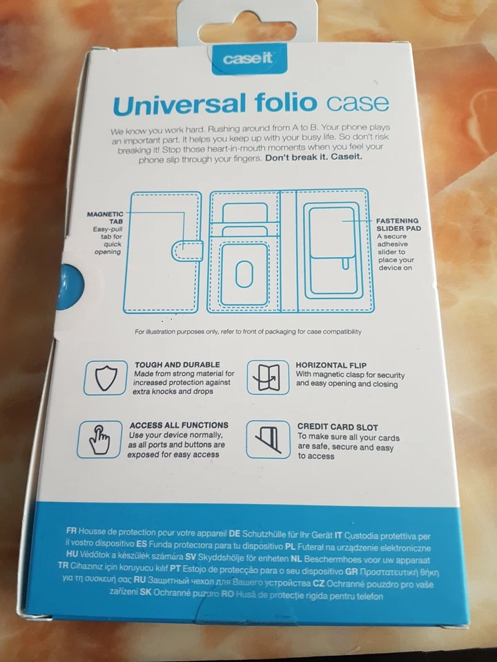  Folio Phone Case CASE IT universal  Black up to 4.7 " - Image 2 of 4