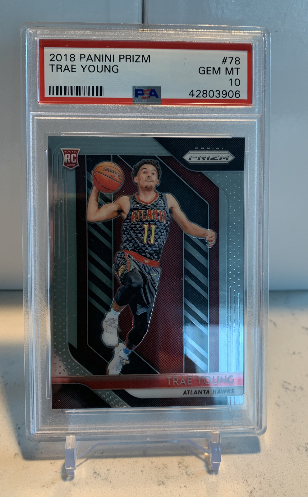 2018-19 Panini Prizm TRAE YOUNG Rookie PSA 10 #78