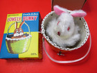 INAKITA JAPAN MECHANICAL TOY NIB NOS 50'S PEEK A BOO BUNNY WIND UP OLD ANTIQUE — photo 1