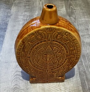 Mayan Calendar Mesoamerican Pottery Canteen Desert Vase Ebay