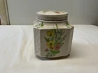 Vintage Sadler England Flower Pattern Jar and Lid Tea Holder or Ginger Jar