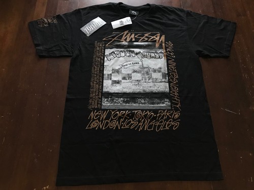 NEW STUSSY KING OF KINGS BLACK SHIRT TEE NEGUSA NAGAST ETHIOPIAN VTG RARE SZ M