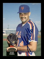 Julio Valera Autographed 1992 Stadium Club Card #304 New York Mets