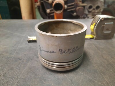  Vintage JIMMY WILBURN  Autographed Offenhauser Offy Racing  Piston Indy 