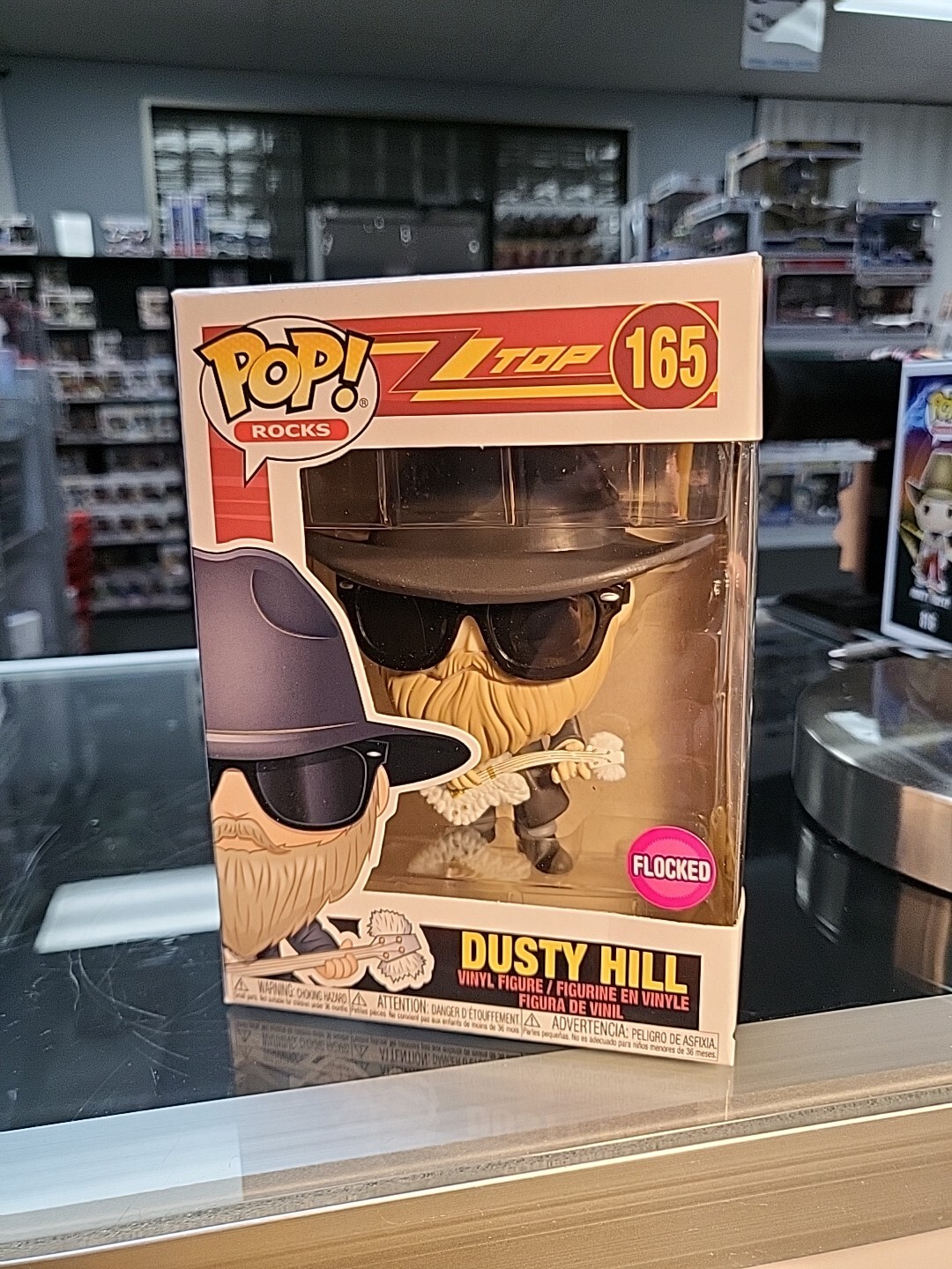 En Oferta Funko Pop! Vinilo: Dusty Hill (Flocked) #165 Se Envía Con Protector