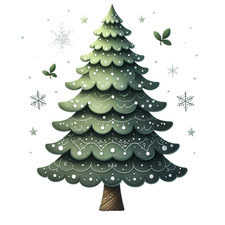 Wall decal sticker Christmas tree wall sticker 18 x 18 cm large
