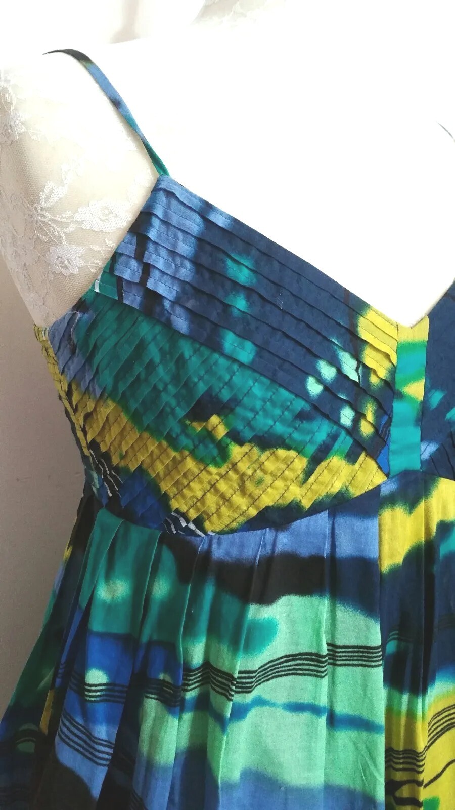 Calvin Klein Spaghetti Strap Multi Colored Lined … - image 3