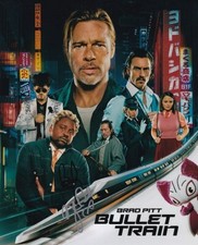 BRAD PITT ZAZIE BEETZ signed Autogramm 20x25cm BULLET TRAIN in Person autograph