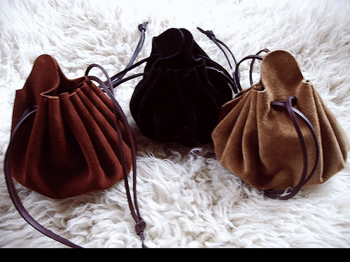 MAXI LEDERBEUTEL XXL Mittelalter Tabaksbeutel Wildleder Leder Geldbeutel Sack. - Bild 1 von 11