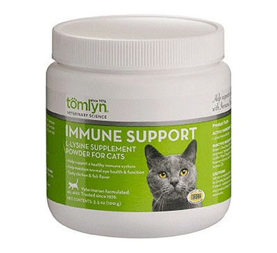 Immune Support Daily L-Lysine Powder for Cats and Kittens, Fish Flavored Lysine 