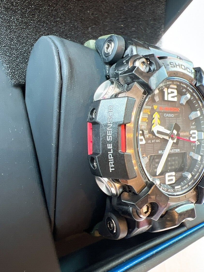 g shock mudmaster black silver & green watch gwg2000 1a3