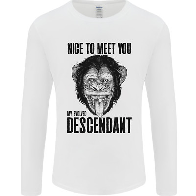 Chimp Evolved Descendant Lustiges Monkey Ape Herren Langarmshirt