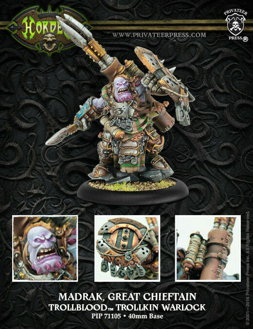! Super beauty product restock quality top! Hordes Free Shipping New Trollbloods Madrak Great Chieftan Privateer Pres PIP71105