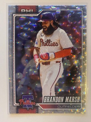 2026 Topps Series 1 Brandon Marsh Crackle Foil Parallel