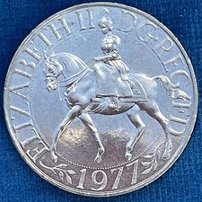 1977 Queen Elizabeth II Silver Jubilee Commemorative Crown UK Coin Unc.~Nat West
