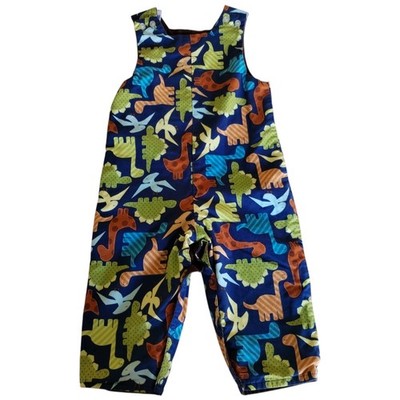 The Bailey Boys 18M Reversible Longall Overalls Dinosaur Corduroy Boutique EUC