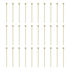 100pcs 14K Gold Ball Head Pins 0.94" 24mm Round Head Pins