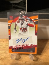 2021 PANINI DONRUSS SHAQUIL BARRETT, #SM16, AUTO, SIGNATURE MARKS, ORANGE, BUCS