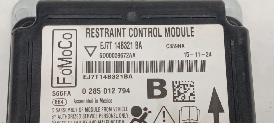 Módulo de control de bolsa de aire '15-'16 LINCOLN MKC OEM ¡1 año de garantía! Foto 4 de 4