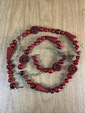 Guirnalda de árbol de Navidad arándano rojo con coronas verdes árbol confitado 5 pies