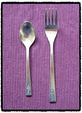 THAI AIRWAYS Besteck / Gabel und L&ouml;ffel / Stainless Steel 18-8 / Guter Zustand !