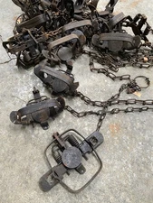 (19) SOLID B&L No. 2 Coil spring Traps Fox Mink Raccoon Animal Trapping Victor