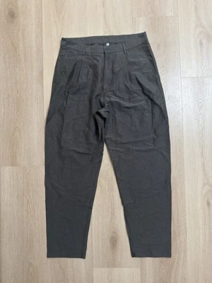 Outlier Injex Highdarts 33 Injected Linen High Waist Pleated Men’s Pants Green - Image 1 of 4