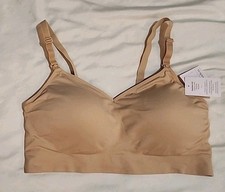 Auden Nursing Lightly Lined Seamless Bralette Bra sz XL Pearl Tan NEW