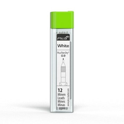 Pica FINE Dry 12 x Ersatzminen Weiß Tieflochmarker Minen Baubleistift Bleistift
